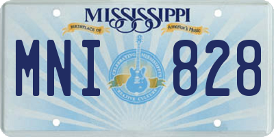 MS license plate MNI828