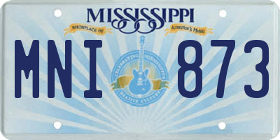 MS license plate MNI873