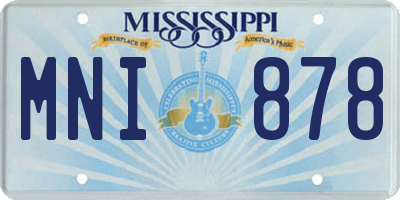 MS license plate MNI878
