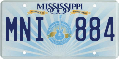 MS license plate MNI884