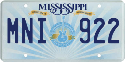 MS license plate MNI922