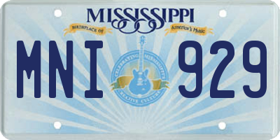 MS license plate MNI929