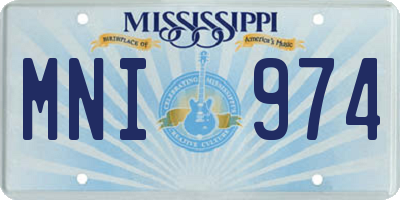 MS license plate MNI974