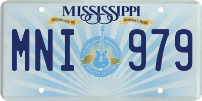 MS license plate MNI979