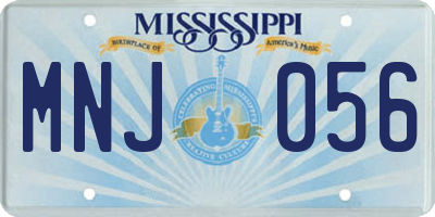 MS license plate MNJ056