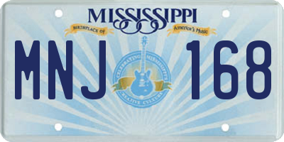 MS license plate MNJ168