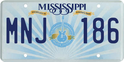 MS license plate MNJ186