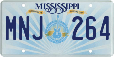 MS license plate MNJ264