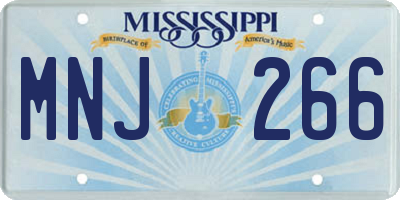 MS license plate MNJ266