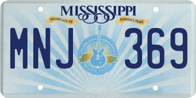 MS license plate MNJ369