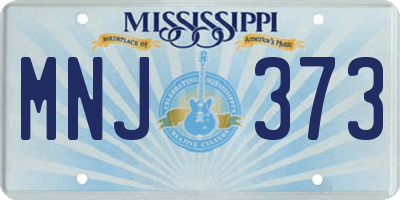 MS license plate MNJ373