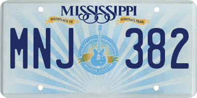 MS license plate MNJ382