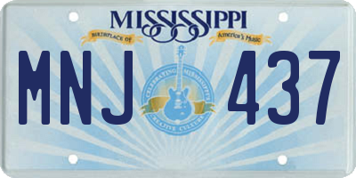 MS license plate MNJ437