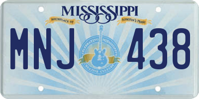 MS license plate MNJ438