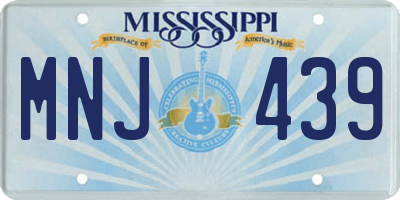 MS license plate MNJ439