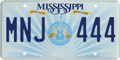 MS license plate MNJ444