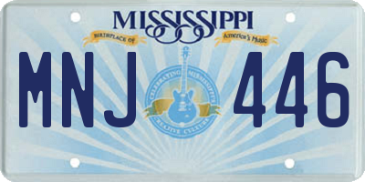 MS license plate MNJ446