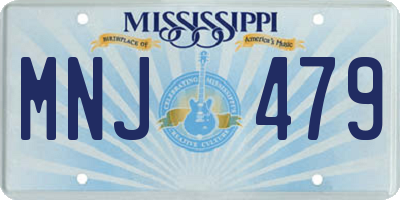 MS license plate MNJ479