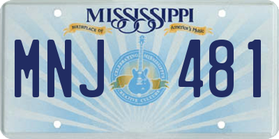MS license plate MNJ481