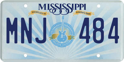 MS license plate MNJ484