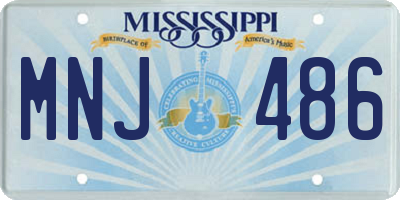 MS license plate MNJ486