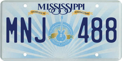 MS license plate MNJ488