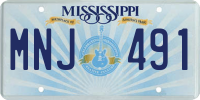 MS license plate MNJ491