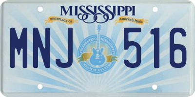 MS license plate MNJ516