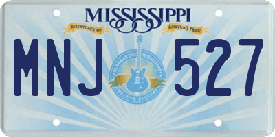 MS license plate MNJ527