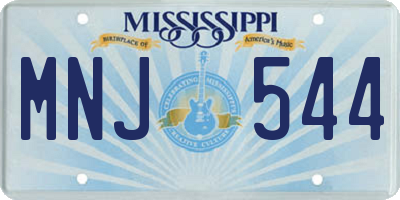 MS license plate MNJ544