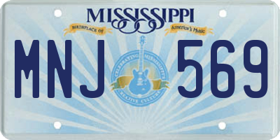 MS license plate MNJ569