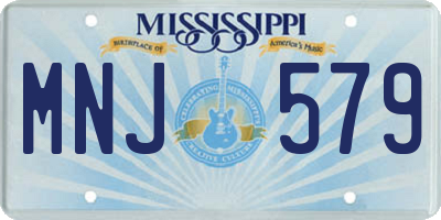 MS license plate MNJ579