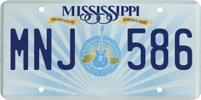 MS license plate MNJ586