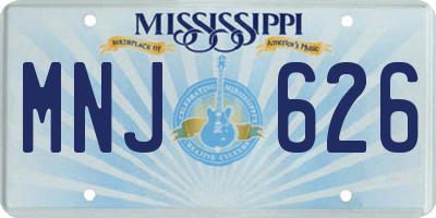 MS license plate MNJ626