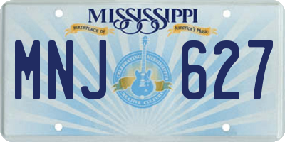 MS license plate MNJ627