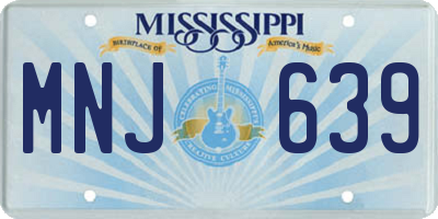 MS license plate MNJ639