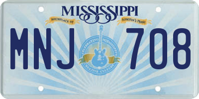 MS license plate MNJ708