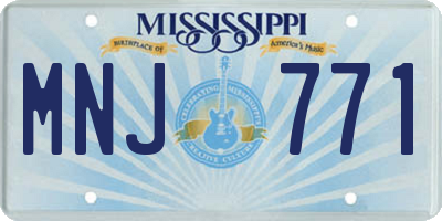 MS license plate MNJ771