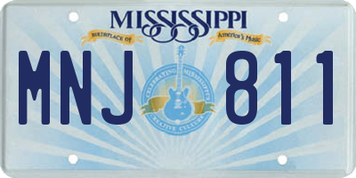 MS license plate MNJ811
