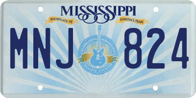 MS license plate MNJ824
