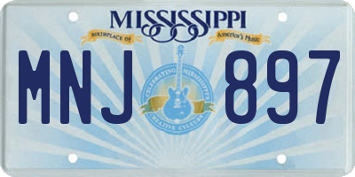 MS license plate MNJ897