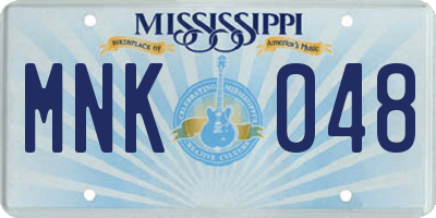 MS license plate MNK048