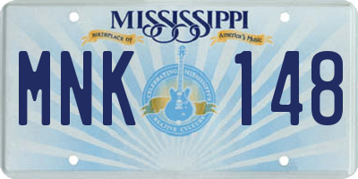 MS license plate MNK148