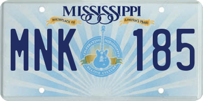 MS license plate MNK185