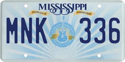 MS license plate MNK336