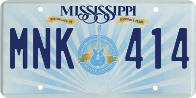 MS license plate MNK414