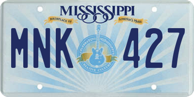 MS license plate MNK427