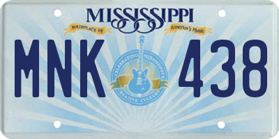MS license plate MNK438