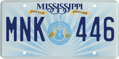 MS license plate MNK446