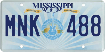 MS license plate MNK488